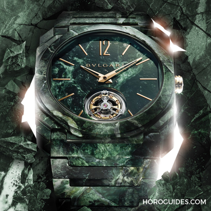 BVLGARI - 奇絕之美！前衛演繹羅馬帝國魂，BVLGARI Octo Finnisimo超薄陀飛輪腕錶大理石款