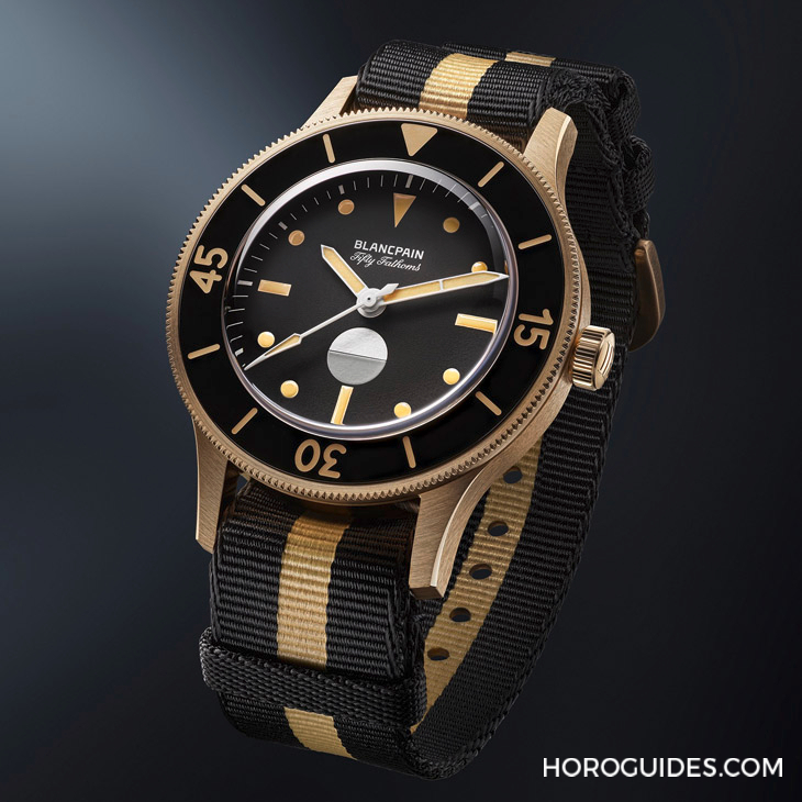BLANCPAIN - FIFTY FATHOMS - 5901-5630-NANA -   寶珀Fifty Fathoms 70周年纪念款第三彈! 青銅金五十噚登場