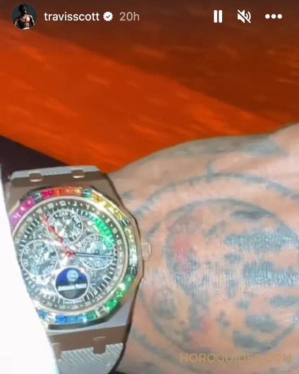AUDEMARS PIGUET - ROYAL OAK - 26585CM.OO.D301VE.01 - 【名人錶盒】盤點潮流風向王Travis Scott戴些什麼錶