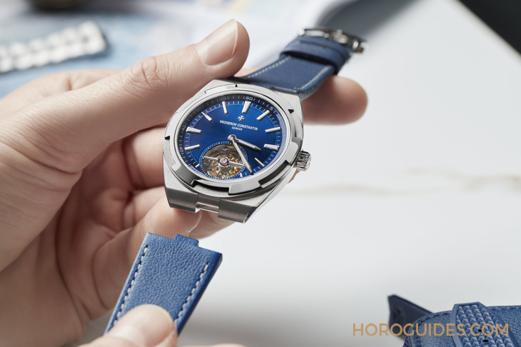 VACHERON CONSTANTIN - OVERSEAS - 6000V/210T-H032 - 江詩丹頓Overseas系列推出全鈦金屬藍面陀飛輪腕錶、首見綠面錶