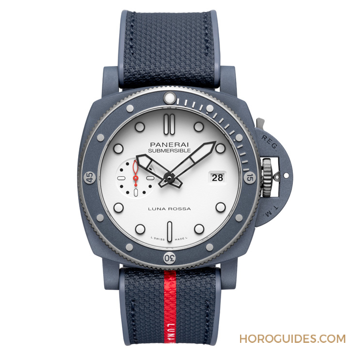 PANERAI - SUBMERSIBLE - PAM01466 - Panerai全新專利材質Ti-Ceramitech鈦金屬陶瓷初登場|Submersible QuarantaQuattro Luna Rossa腕錶-PAM01466、PAM01543