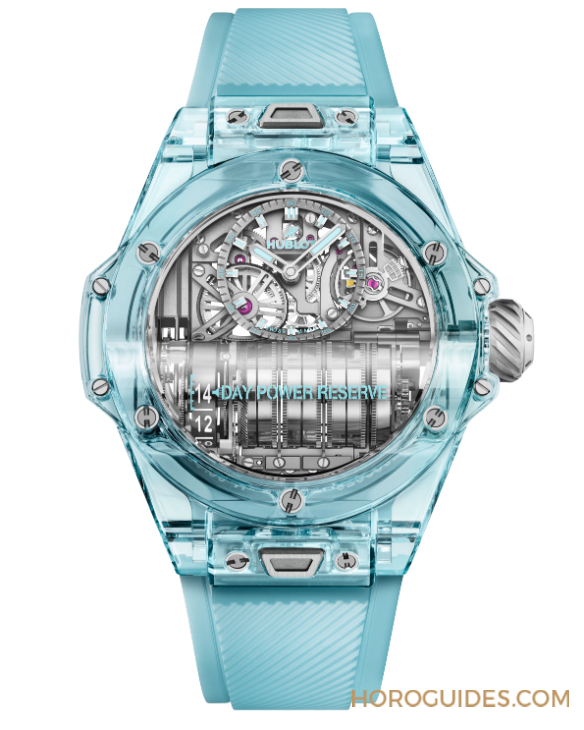 HUBLOT - BIG BANG - 911.JL.0129.RX - 湖水藍寶石首亮相、多切面藍寶石技高一籌｜Hublot W&W 2024新作大秀藍寶石、陶瓷與碳纖維錶殼新色