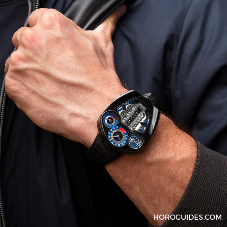 JACOB & CO. - BUGATTI - BU300.22.AA.AA.A - 戴著走的V16氣缸引擎|Jacob & Co.發表超跑Bugatti Tourbillon同名限量腕錶