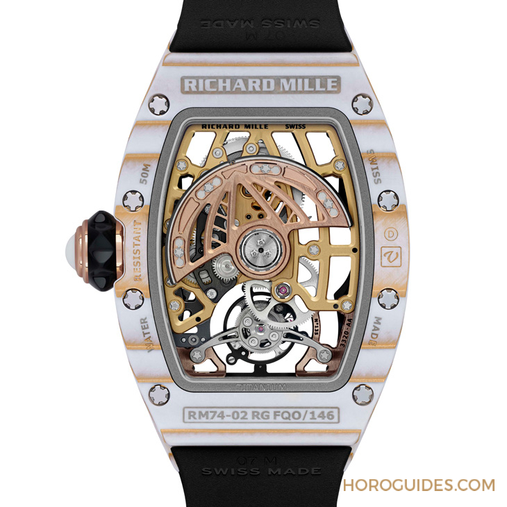 RICHARD MILLE - WOMEN - RM 74-02 - 又一創新材質!金箔石英纖維入作,Richard Mille RM 74-02自動上鍊陀飛輪腕錶2025新作亮相