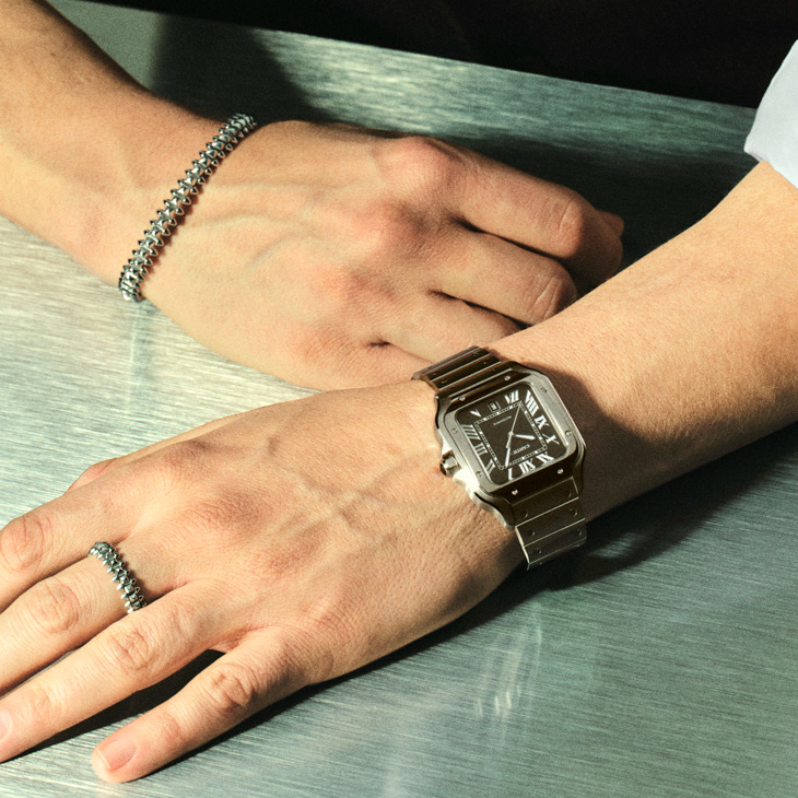 CARTIER - SANTOS DE CARITER - WSSA0089 - 微噴砂鈦金屬錶殼、導入夜光效果｜Santos de Cartier大型款2025年新作