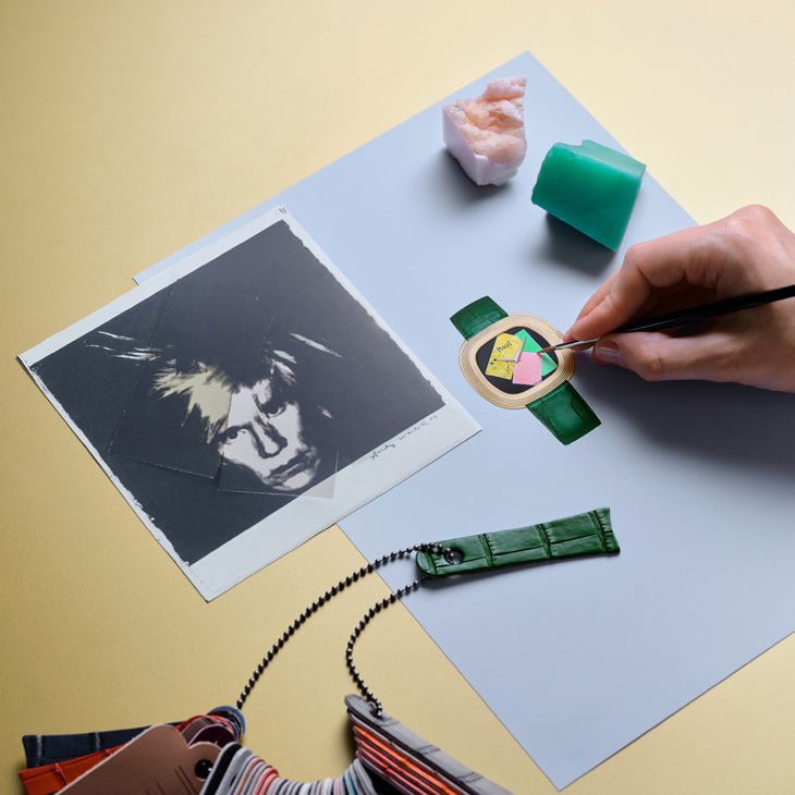 PIAGET - ANDY WARHOL - G0A50243 - 寶石版普普拼貼!Piaget Andy Warhol系列 Collage 18K黃金彩色寶石面盤自動上鍊腕錶