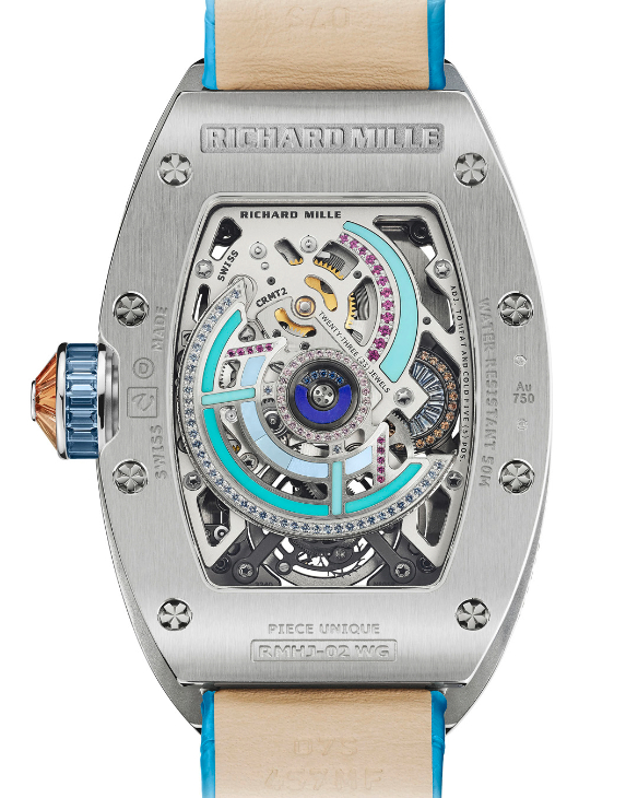 RICHARD MILLE - WOMEN - RM HJ-02 - 動態彩虹流光乍現，珠寶與機械的極致結合｜RICHARD MILLE RM HJ-02自動上鍊陀飛輪鏤空腕錶 