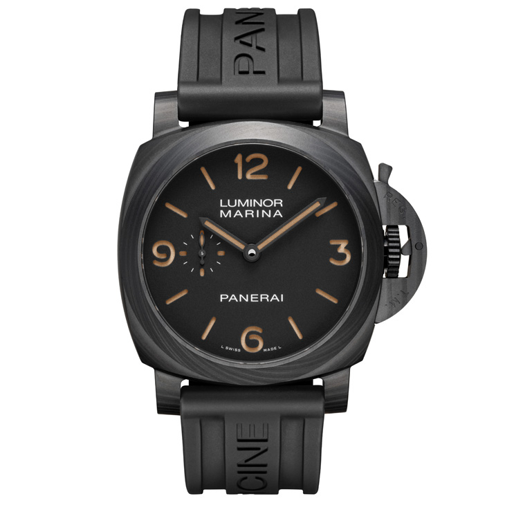 PANERAI - LUMINOR MARINA - PAM01707 - Carbotech入列!PANERAI Luminor Marina PAM01707以高科技碳纖維演繹經典輪廓