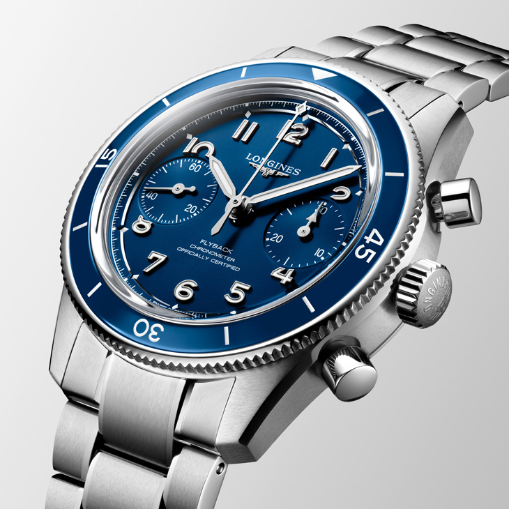 LONGINES - SPIRIT - L3.809.4.93.6 - 以霧面藍色面盤演繹飛行儀器美學，Longines Spirit Pilot先行者飛行員系列2026新作