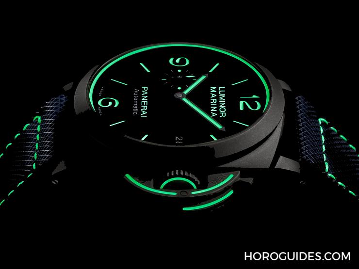 OFFICINE PANERAI - 全都亮起來!沛納海全新Luminor Marina,錶盤、錶冠、錶帶都有夜光