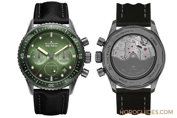 BLANCPAIN - FIFTY FATHOMS - 5052-1146-E52A - 探訪極境的色彩|寶珀Fifty Fathoms Bathyscaphe沙漠色與深碧綠