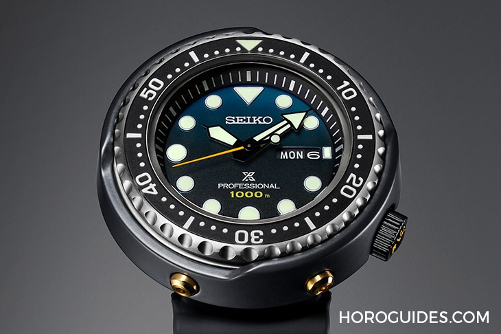SEIKO - SEIKO Prospex深潛千米鮪魚罐頭,藍黑面盤新色|1986年石英潛水錶35週年限量錶