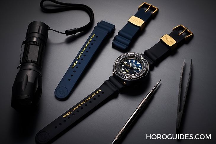 SEIKO - SEIKO Prospex深潛千米鮪魚罐頭,藍黑面盤新色|1986年石英潛水錶35週年限量錶