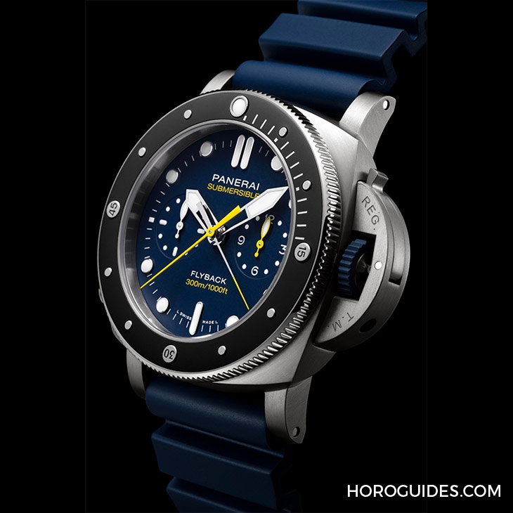 PANERAI - SUBMERSIBLE - PAM01291 - 獻給探險家的配色｜沛納海Submersible飛返計時碼錶Mike Horn版PAM01291