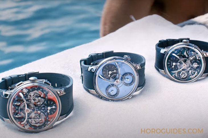 MB&F - LEGACY MACHINES - 04.TR.LB - 最有感的科幻亮眼配色,MB&F LM Split Escapement EVO冰藍面