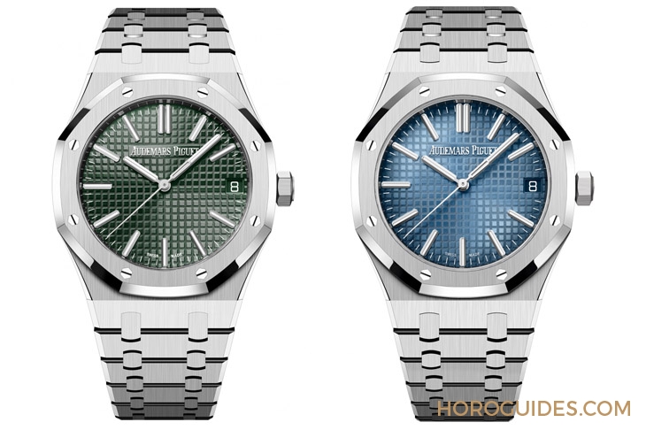 AUDEMARS PIGUET - 白金材質的Royal Oak「JUMBO」16202BC,採用愛彼全新藍色粒紋錶面
