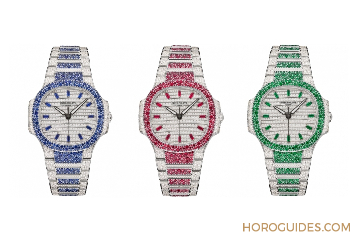 PATEK PHILIPPE - Ladies First!百達翡麗最新Aquanaut Luce「彩虹」三問錶與Nautilus織紋複合錶帶