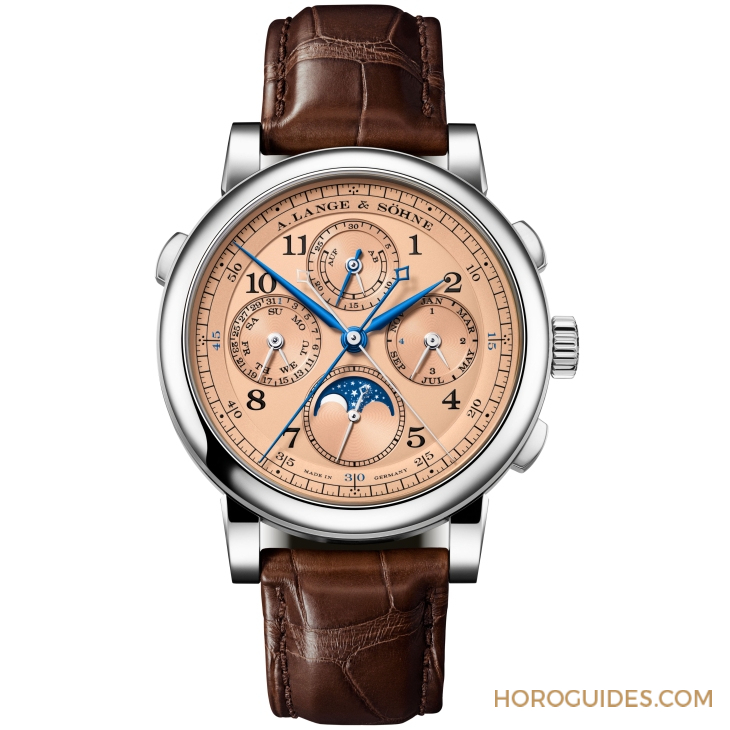 A. LANGE & SÖHNE - 1815 - 421.056 - 三倍複雜設計、三文魚色錶盤｜A. LANGE & SÖHNE 1815 Rattrapante Perpetual Calendar