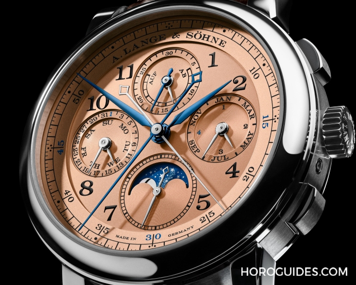 A. LANGE & SÖHNE - 1815 - 421.056 - 三倍複雜設計、三文魚色錶盤｜A. LANGE & SÖHNE 1815 Rattrapante Perpetual Calendar