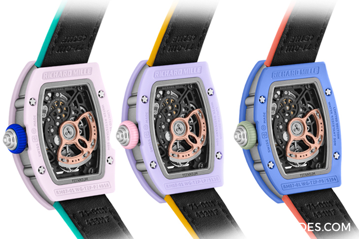 RICHARD MILLE - WOMEN - RM 07-01 - 融入曼菲斯風格 粉嫩三色齊發｜RICHARD MILLE RM 07-01彩色陶瓷腕錶