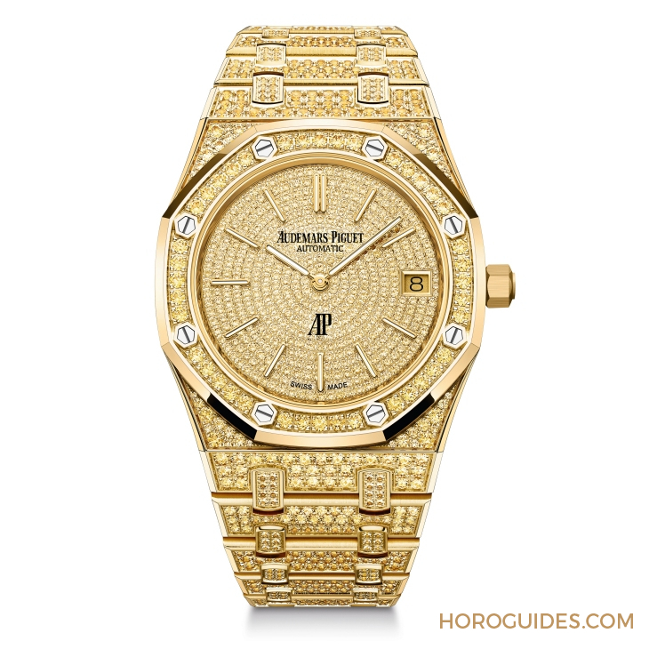 AUDEMARS PIGUET - ROYAL OAK - 16202BA.HH.1241BA.01 - 光彩熠熠!AUDEMARS PIGUET Royal Oak Jumbo全鑲寶石版限量登場
