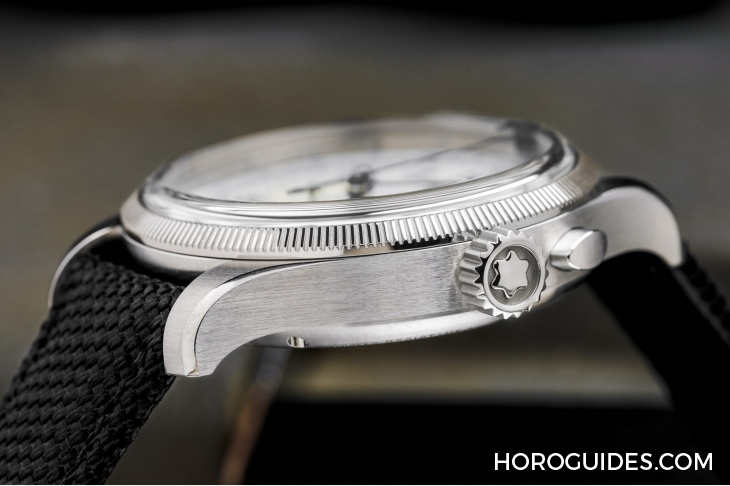 MONTBLANC - 1858 - （Blue Arrow） - MONTBLANC x Collective Horology聯手再現Minerva傳奇設計｜1858 Minerva單按鈕計時碼錶Blue Arrow  P.05