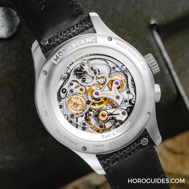 MONTBLANC - 1858 - （Blue Arrow） - MONTBLANC x Collective Horology聯手再現Minerva傳奇設計｜1858 Minerva單按鈕計時碼錶Blue Arrow  P.05