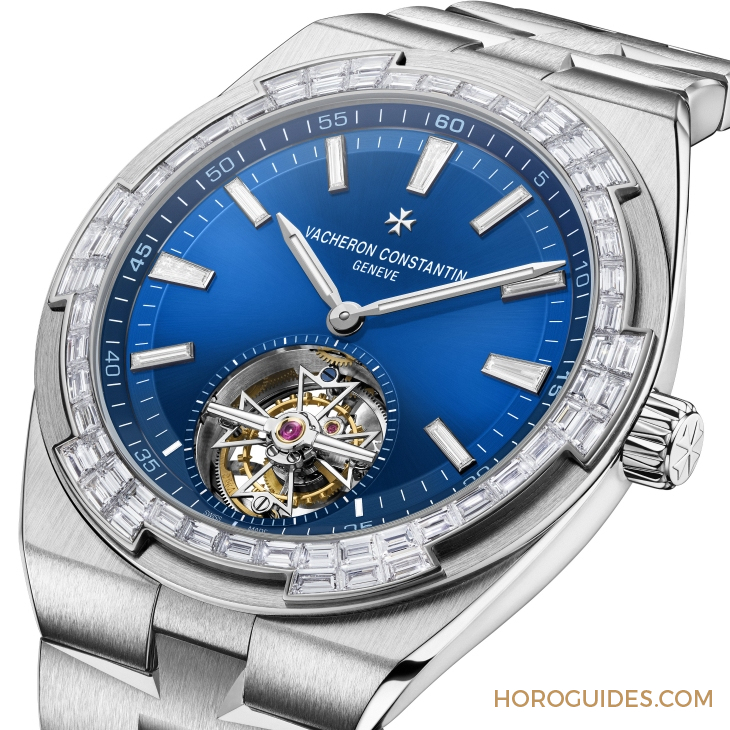 VACHERON CONSTANTIN - OVERSEAS - 6007V/210G-B955 - 白金、梯鑽、藍面與陀飛輪的美妙邂逅｜VACHERON CONSTANTIN Overseas系列陀飛輪高級珠寶腕錶