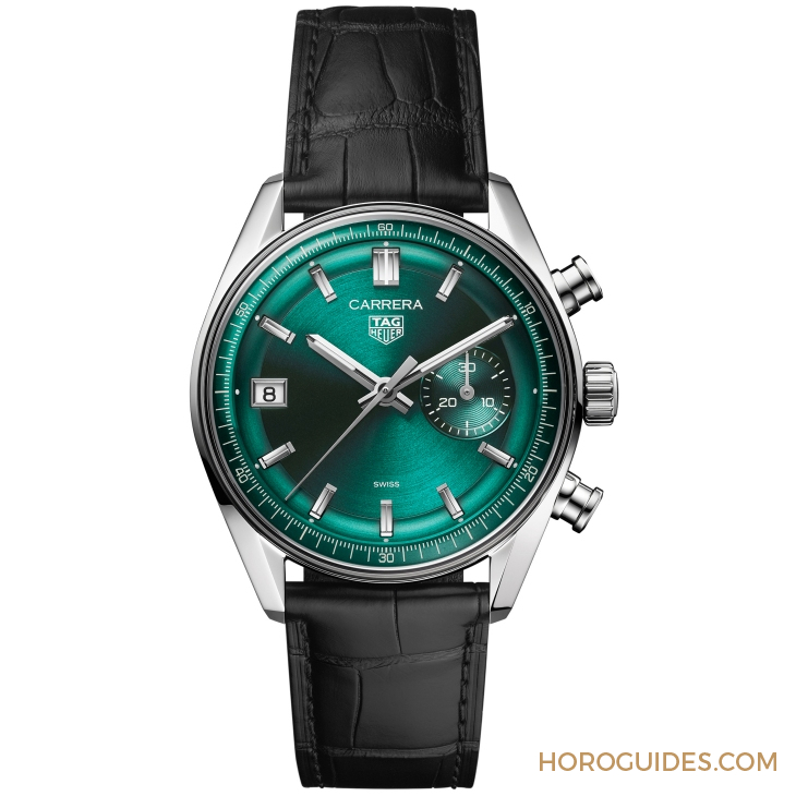 TAG HEUER - CARRERA - CBS2211.FC6545 - 2024 LVMH Watch Week速報｜TAG HEUER Carrera配優雅湖水綠面登場、多彩新作打頭陣