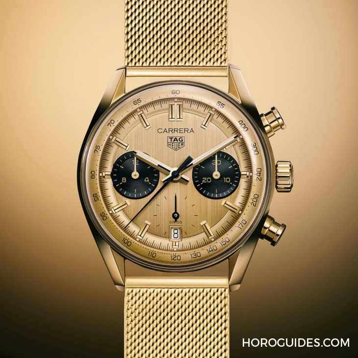 TAG HEUER - CARRERA - CBS2240.FC8319 - 直擊!Ryan Gosling佩戴TAG HEUER Carrera Chronograph黃金計時碼錶專屬訂製款出席BAFTA頒獎典禮