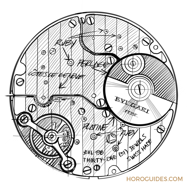 BVLGARI - OCTO - 104165 - 手繪藝術再現，將錶背機芯風光畫上錶盤｜BVLGARI Octo Finissimo Sketch限量版