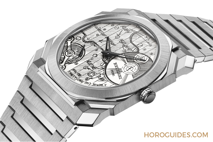 BVLGARI - OCTO - 104165 - 手繪藝術再現，將錶背機芯風光畫上錶盤｜BVLGARI Octo Finissimo Sketch限量版
