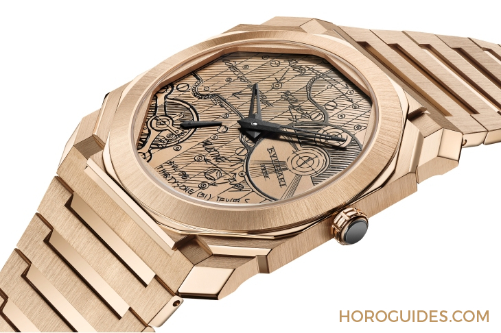 BVLGARI - OCTO - 104165 - 手繪藝術再現，將錶背機芯風光畫上錶盤｜BVLGARI Octo Finissimo Sketch限量版