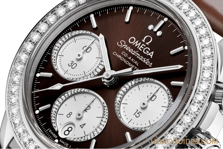 OMEGA - SPEEDMASTER - 324.55.38.50.60.001 - 華貴新裝!OMEGA Speedmaster 38mm鑲鑽綠面及啡面新款登場