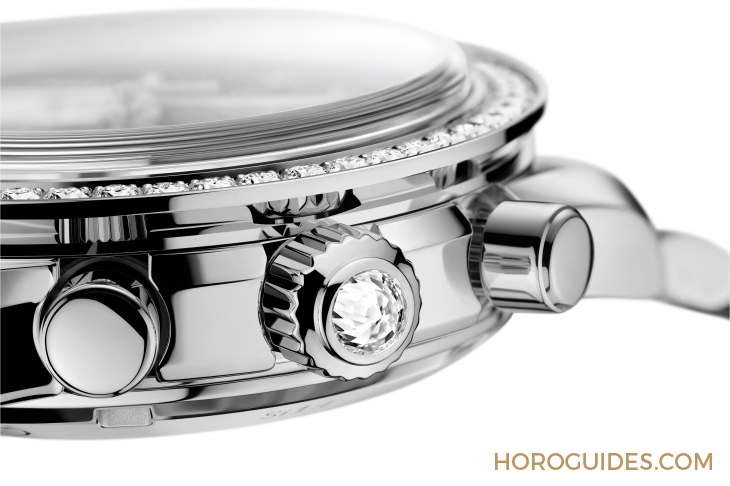 OMEGA - SPEEDMASTER - 324.55.38.50.60.001 - 華貴新裝!OMEGA Speedmaster 38mm鑲鑽綠面及啡面新款登場