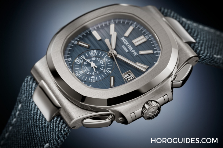PATEK PHILIPPE - NAUTILUS - 5980/60G-001 - 乳光藍灰面活力風,複雜功能運動錶齊換色|PATEK PHILIPPE Nautilus、Aquanaut新款