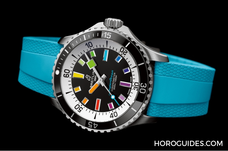 BREITLING - SUPEROCEAN - A17375211B2S4 - 彩虹時標面、46mm千米深潛新錶同步現身|BREITLING Superocean系列新錶
