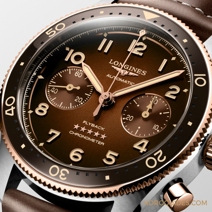 LONGINES - SPIRIT - L3.802.1.53.6 - LONGINES Spirit再掀熱潮!Spirit Zulu Time鈦金屬腕錶與計時碼錶間金新色登場