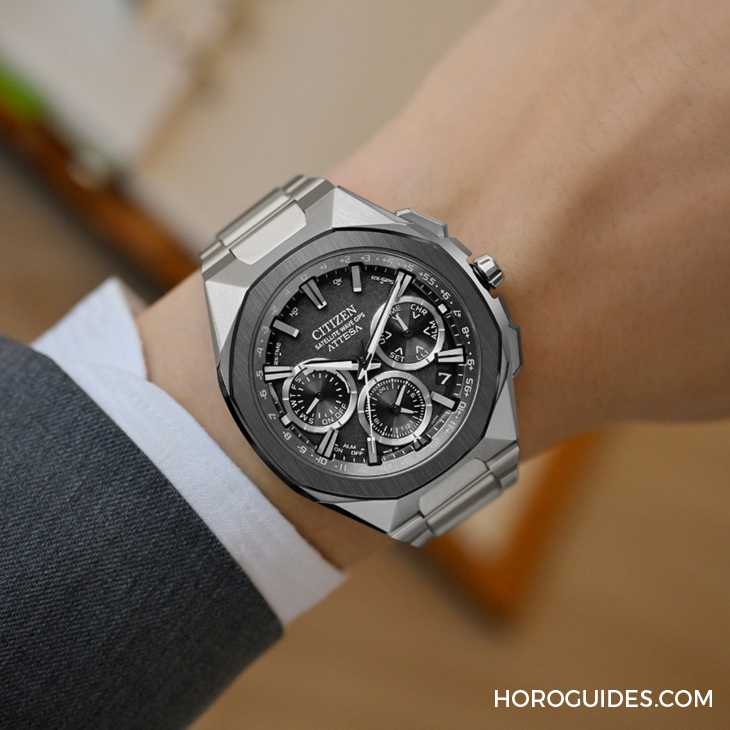 CITIZEN - Attesa - CC4104-53E - 「鈦」厲害的精準！CITIZEN ATTESA系列首款陶瓷錶圈光動能GPS衛星對時腕錶及全新光動能電波時計