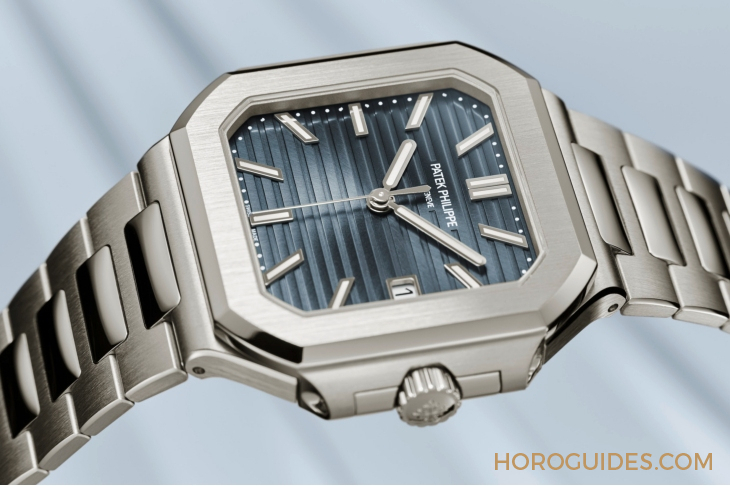 PATEK PHILIPPE - CUBITUS - 7128/1G-001 - Cubitus 40mm中裝尺寸現身!PATEK PHILIPPE Ref. 7128白金藍灰面及玫瑰金啡面款登場