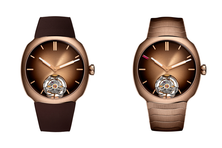 H. MOSER & CIE - STREAMLINER - 6805-0411 - 甜蜜優雅的疾速聯乘!H. MOSER & CIE.攜手Pierre Gasly推出Streamliner陀飛輪朱古力煙燻色限量版