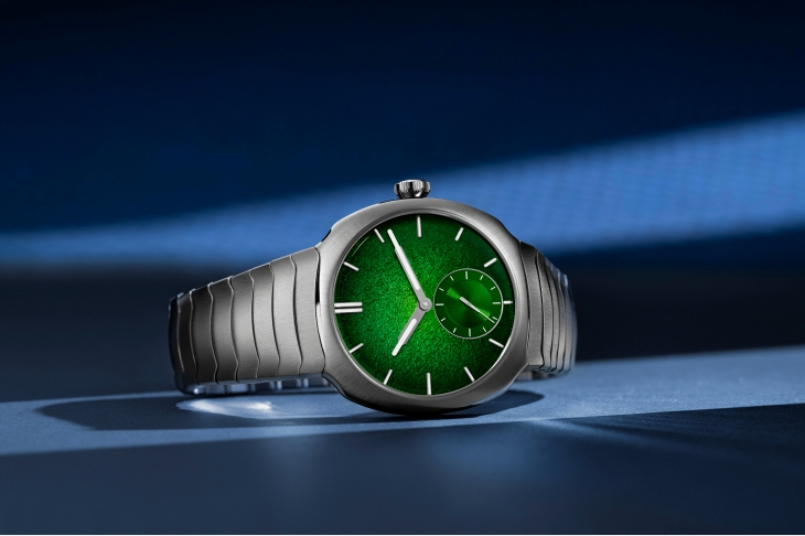 H. MOSER & CIE - STREAMLINER - 6500-1201 - 腕間一抹清新流光！H. MOSER & CIE.推出Streamliner小秒針萊姆綠琺瑯專賣店限定版腕錶