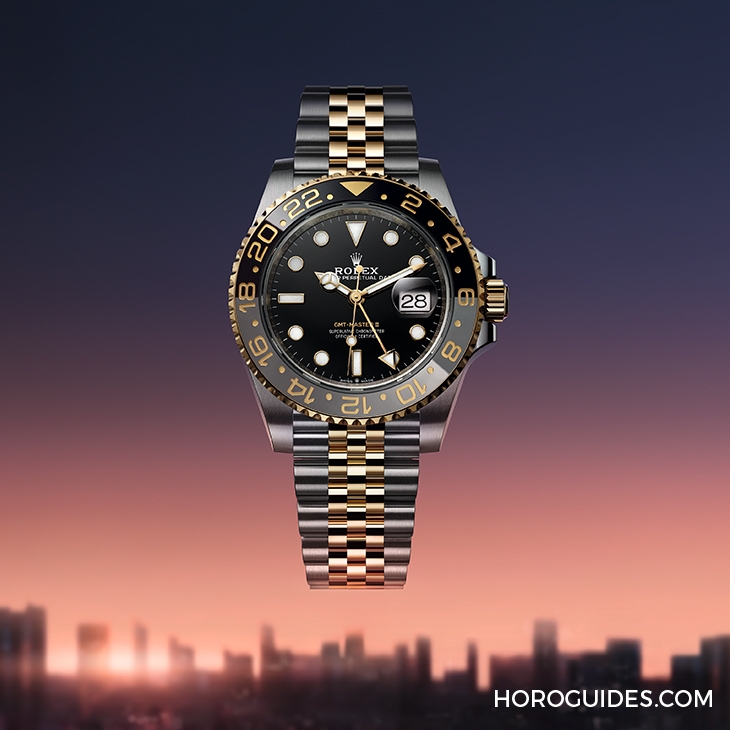 ROLEX - GMT-MASTER II - 126713GRNR-0001 - 勞力士GMT-Master II新款灰黑雙色陶瓷圈 黃金材質大器回歸