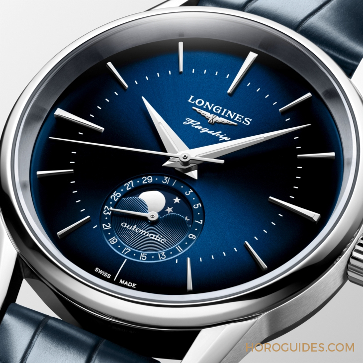 LONGINES - FLAGSHIP - L4.815.4.78.2 - 優雅美學新添月相功能|浪琴表LONGINES Flagship Heritage月相腕錶