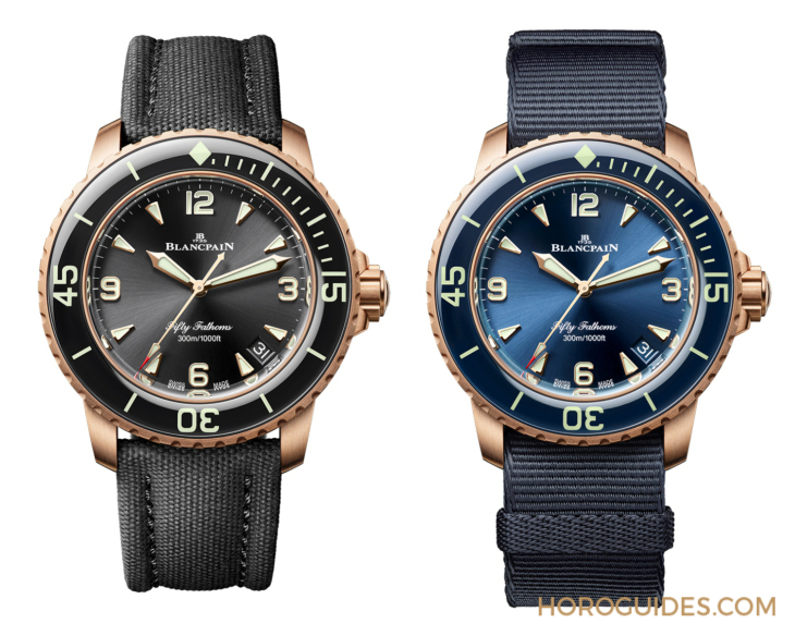BLANCPAIN - FIFTY FATHOMS - 5010-36B30-B52 - 42mm新成員報到!BLANCPAIN Fifty Fathoms 18K紅金、23級鈦金新款登場