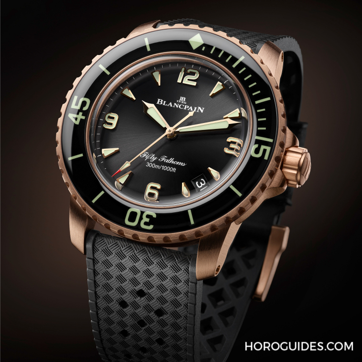 BLANCPAIN - FIFTY FATHOMS - 5010-36B30-B52 - 42mm新成員報到!BLANCPAIN Fifty Fathoms 18K紅金、23級鈦金新款登場