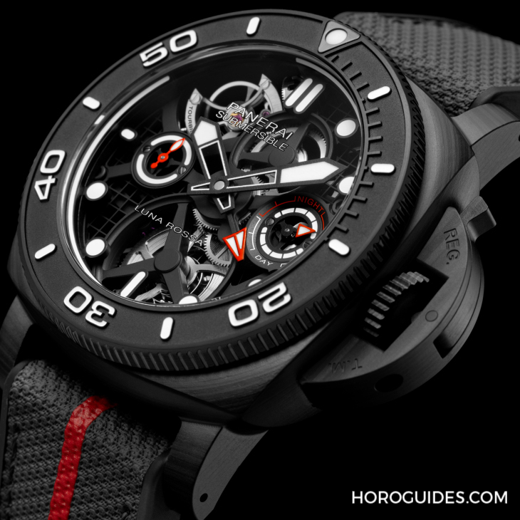 PANERAI - SUBMERSIBLE - PAM01405 - PANERAI首次採Carbotech打造陀飛輪錶款｜體驗版Submersible Tourbillon GMT Luna Rossa-PAM01405
