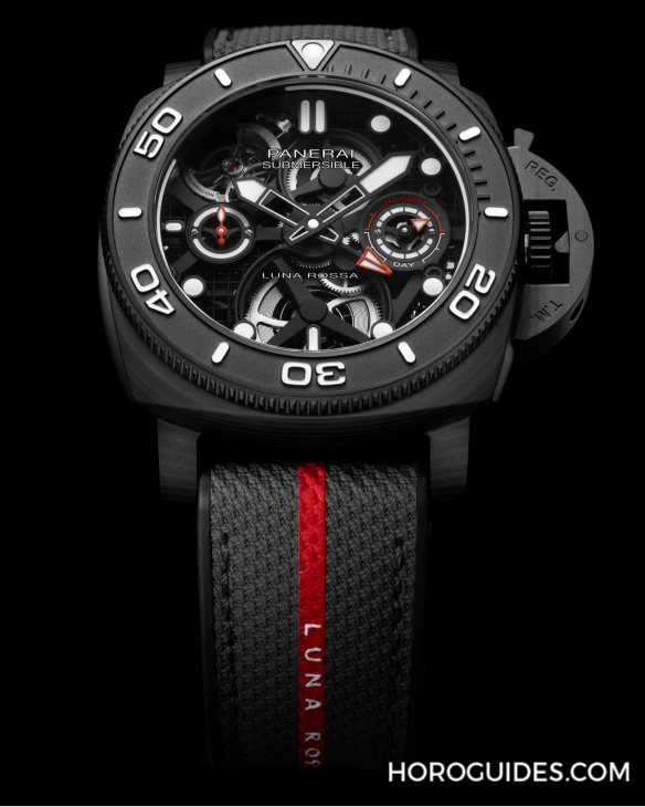 PANERAI - SUBMERSIBLE - PAM01405 - PANERAI首次採Carbotech打造陀飛輪錶款｜體驗版Submersible Tourbillon GMT Luna Rossa-PAM01405