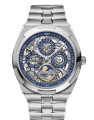 VC 江詩丹頓 OVERSEAS 鏤雕超薄萬年曆腕錶