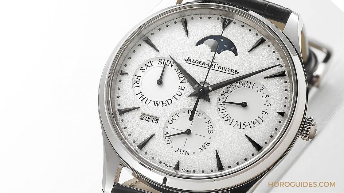 JAEGER-LECOULTRE - MASTER ULTRA THIN - 1303501 - 又薄又複雜!積家萬年曆梨地紋高質感出線